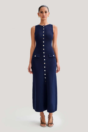Vestido Midi Tricô Modal Alta Elasticidade Vivella Jayne