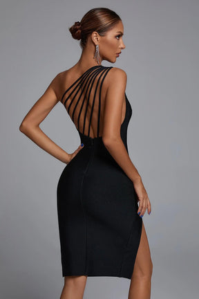 Vestido com Fenda Vivella Kayla Alta Elasticidade