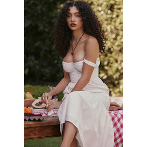 Vestido Mid Branco Bustier Vivella Julieta - GOLDEN ERA