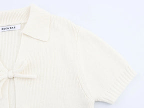 Blusa Tricô Manga Curta Vivella Elodie