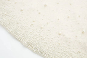 Conjunto Tricô Sueter e Saia com Pérolas Vivella Martina