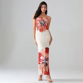 Vestido Longo Floral Vivella Pétala