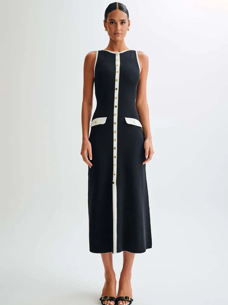 Vestido Midi Tricô Modal Alta Elasticidade Vivella Jayne