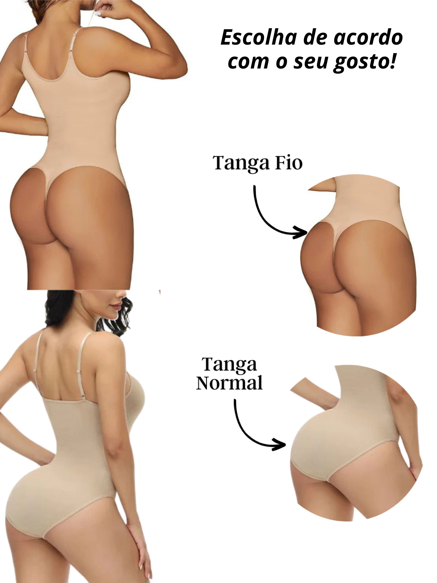 Body Modelador Suit Shape Slim Vivella (Compre 1 leve 2)