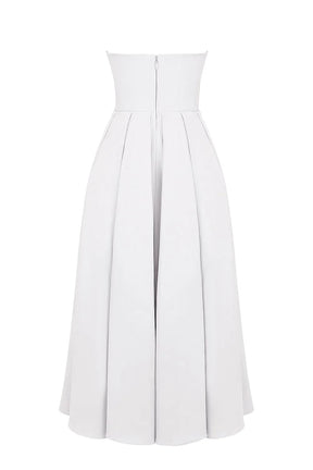 Vestido Bustier Midi Vivella Celeste - GOLDEN ERA