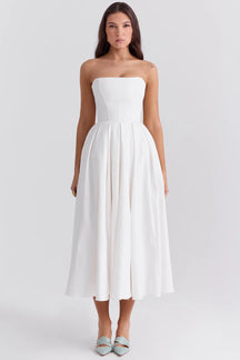 Vestido Bustier Midi Vivella Celeste - GOLDEN ERA