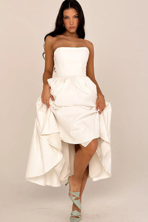 Vestido Bustier Midi Vivella Celeste - GOLDEN ERA