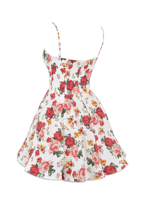 Vestido Curto Floral Modelador Com Forro em Tule Vivella Lille - GOLDEN ERA