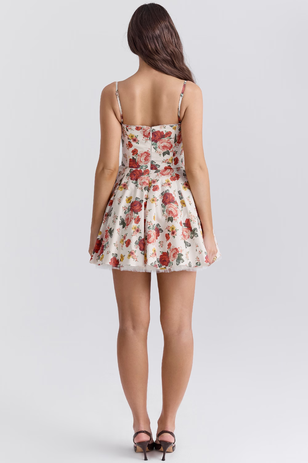 Vestido Curto Floral Modelador Com Forro em Tule Vivella Lille - GOLDEN ERA