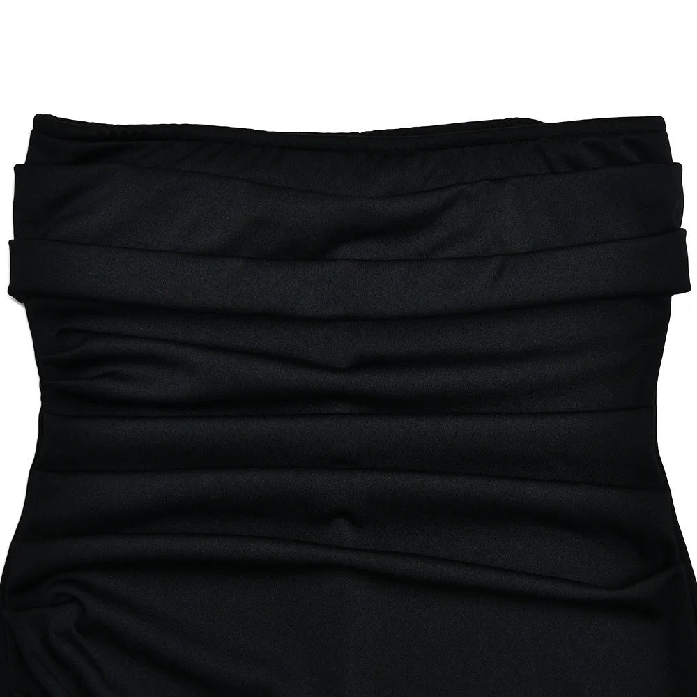 Vestido Longo Sem Alças com Fenda Vivella Elizabeth