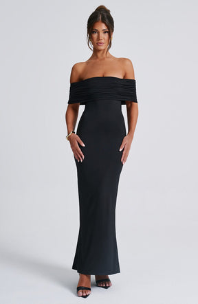 Vestido Longo Ombro a Ombro Costas Aberta Vivella Luiza