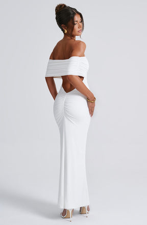 Vestido Longo Ombro a Ombro Costas Aberta Vivella Luiza