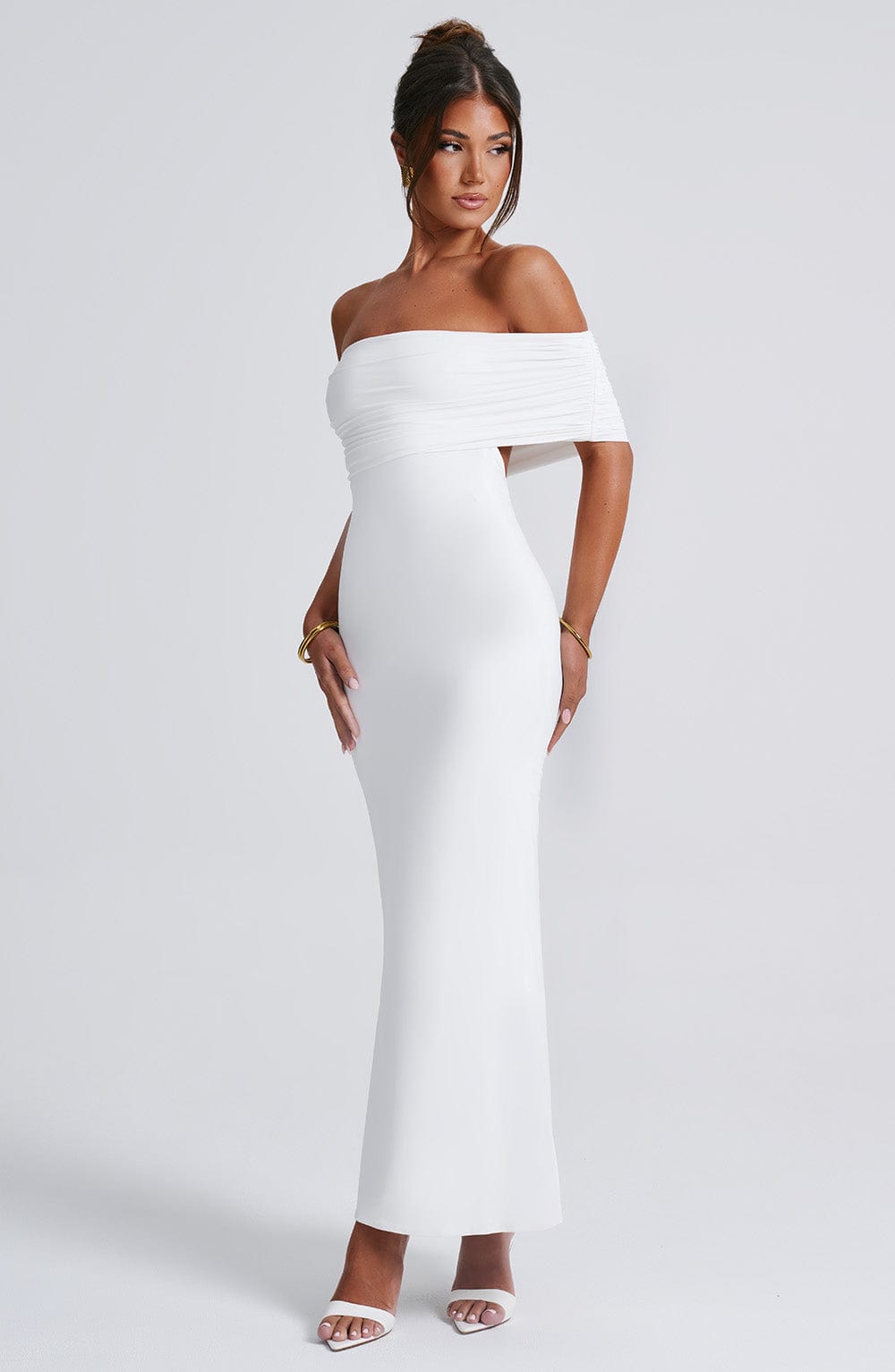 Vestido Longo Ombro a Ombro Costas Aberta Vivella Luiza