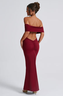 Vestido Longo Ombro a Ombro Costas Aberta Vivella Luiza