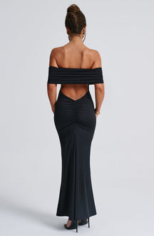 Vestido Longo Ombro a Ombro Costas Aberta Vivella Luiza