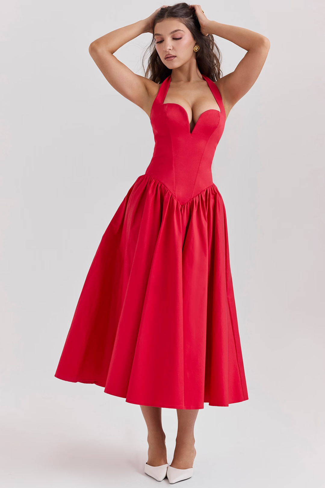 Vestido Midi Vermelho Vivella Passione - GOLDEN ERA