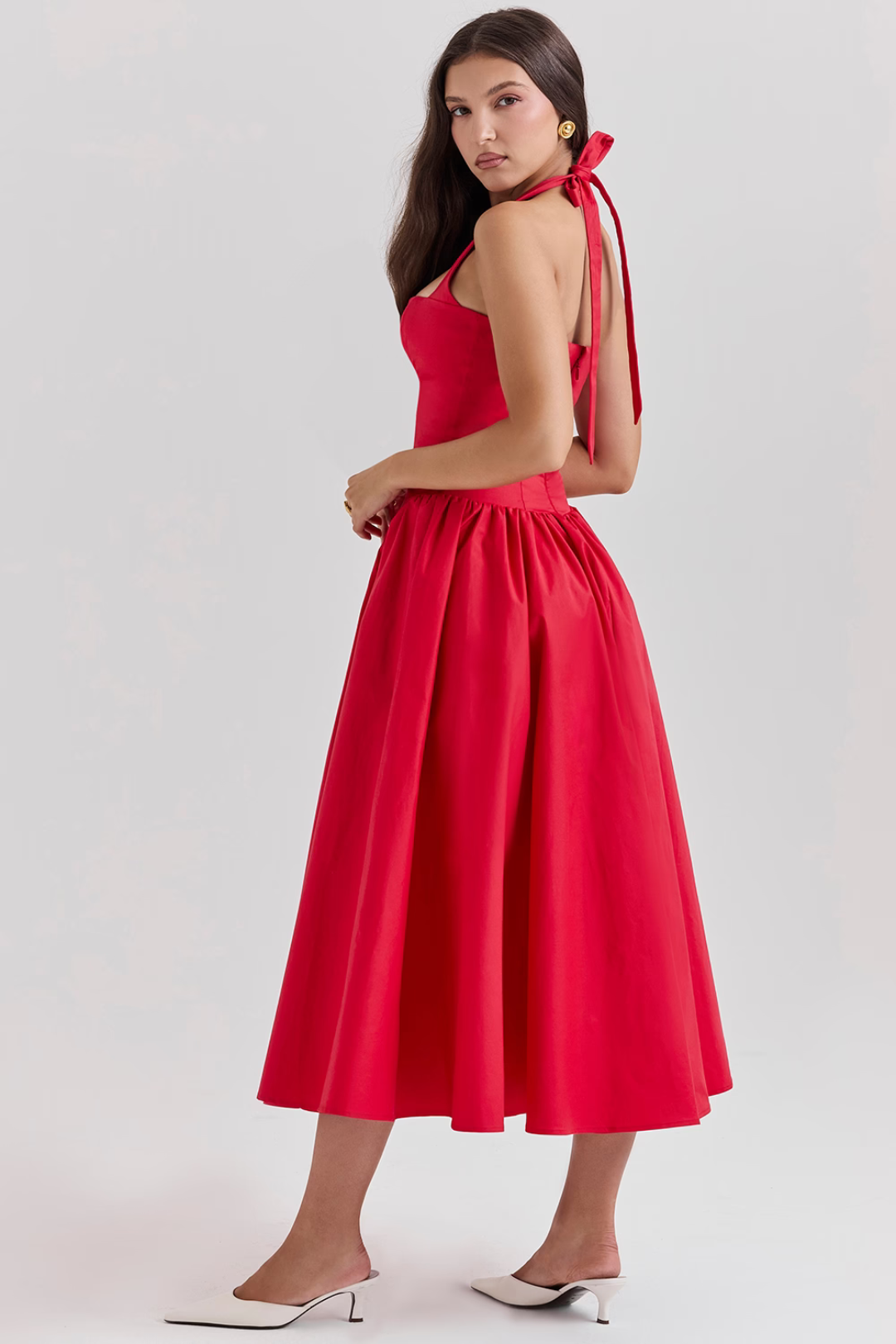 Vestido Midi Vermelho Vivella Passione - GOLDEN ERA