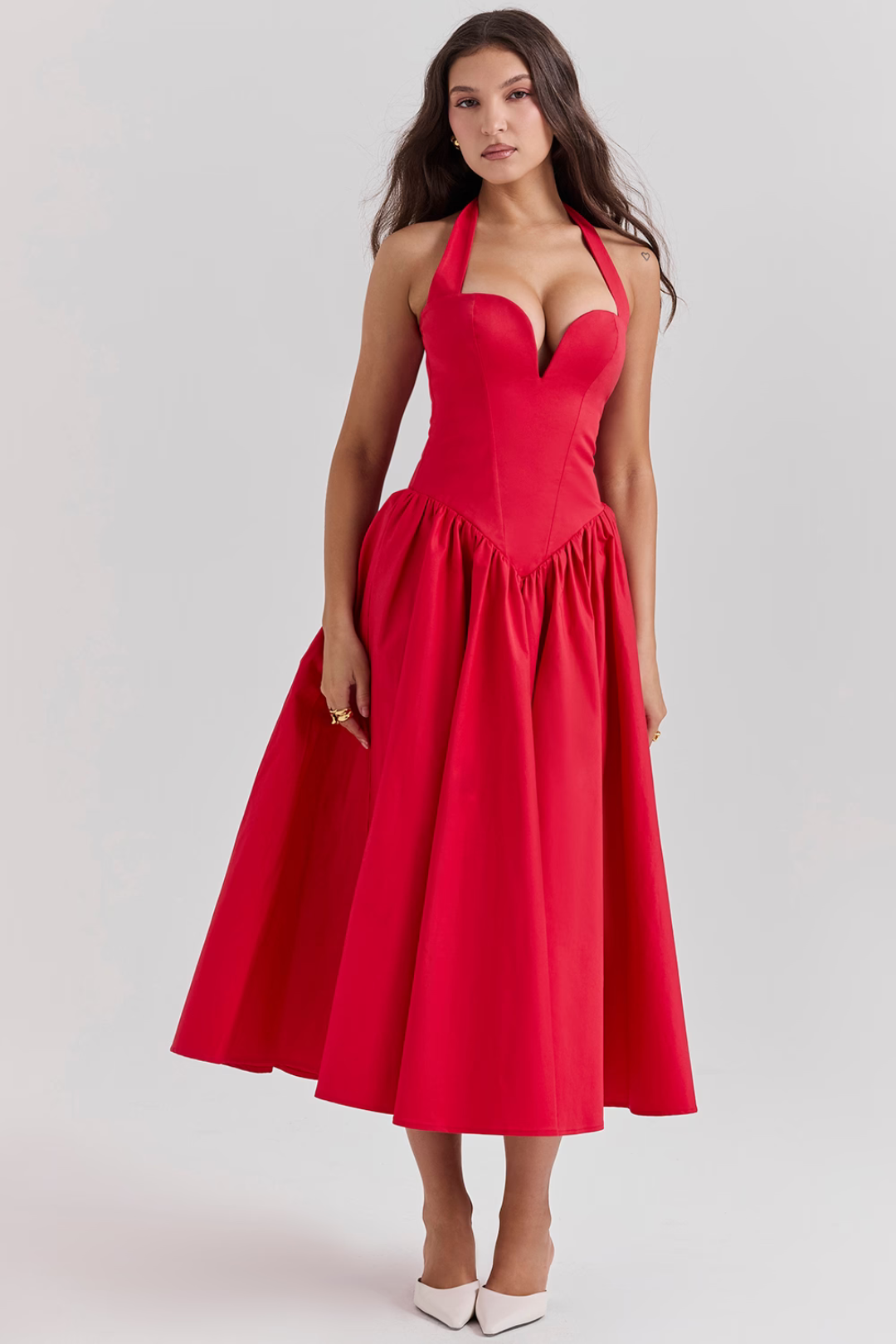 Vestido Midi Vermelho Vivella Passione - GOLDEN ERA