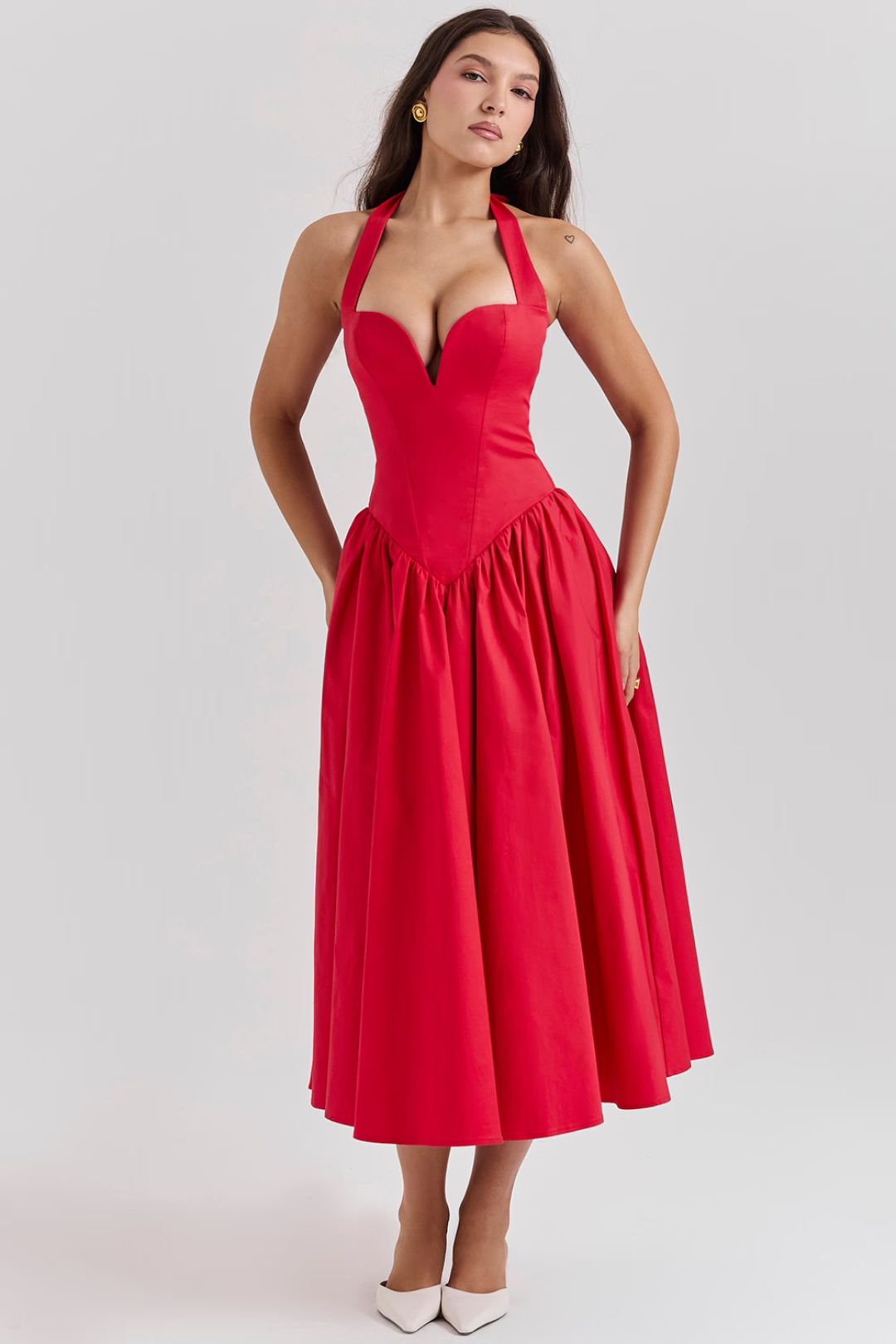 Vestido Midi Vermelho Vivella Passione - GOLDEN ERA
