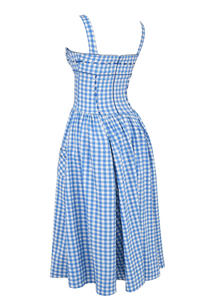 Vestido Midi Xadrez Vivella Farm - GOLDEN ERA