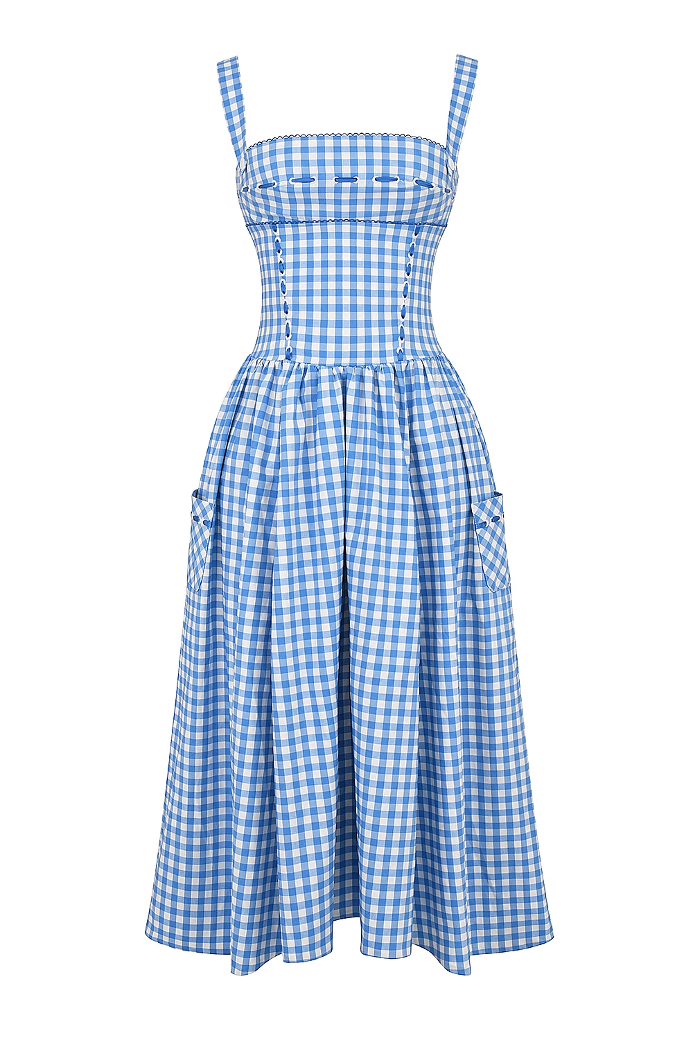 Vestido Midi Xadrez Vivella Farm - GOLDEN ERA
