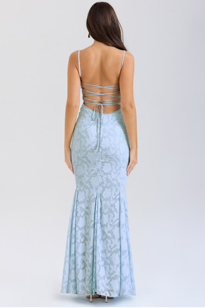 Vestido Longo Rendado com Amarrações Vivella Joan - GOLDEN ERA