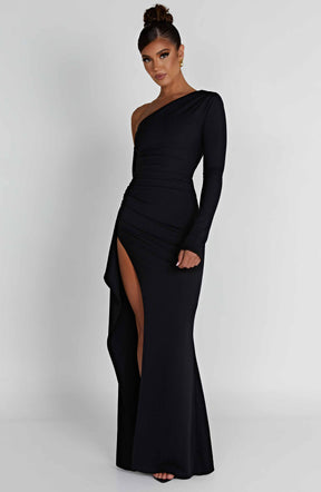Vestido Longo com Fenda Vivella Abrielle