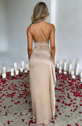 Vestido Longo de Cetim Vivella  Avery