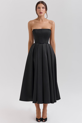 Vestido Bustier Midi Vivella Celeste - GOLDEN ERA