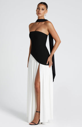 Vestido Longo Sem Alças Elegante Vivella Mya