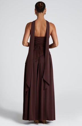 Vestido Longo Sem Alças Elegante Vivella Mya