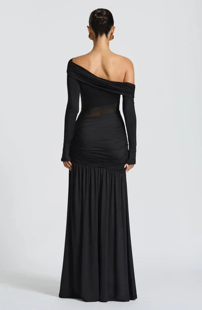 Vestido Longo Manga Comprida Vivella Seraphine