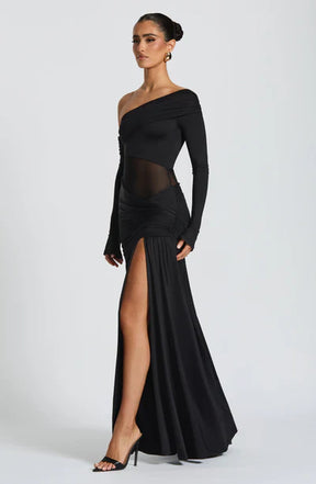 Vestido Longo Manga Comprida Vivella Seraphine