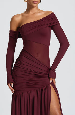 Vestido Longo Manga Comprida Vivella Seraphine