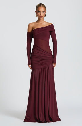 Vestido Longo Manga Comprida Vivella Seraphine