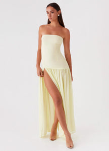 Vestido Longo Tomara que Caia  Com Fenda Vivella Eden