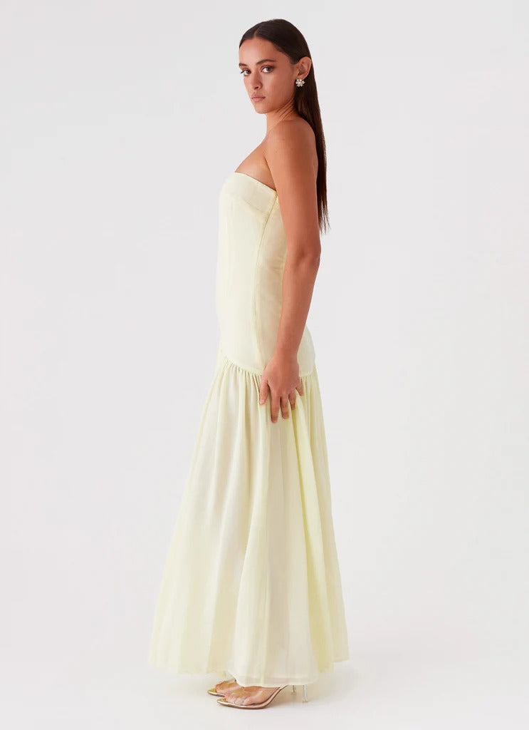 Vestido Longo Tomara que Caia  Com Fenda Vivella Eden
