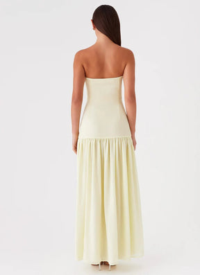 Vestido Longo Tomara que Caia  Com Fenda Vivella Eden