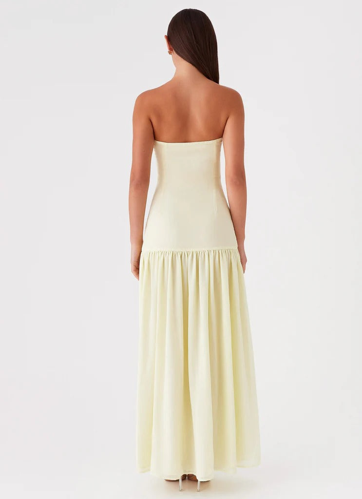 Vestido Longo Tomara que Caia  Com Fenda Vivella Eden