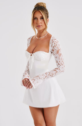 Vestido Curto Manga Longa de Renda Vivella Jacinta - GOLDEN ERA
