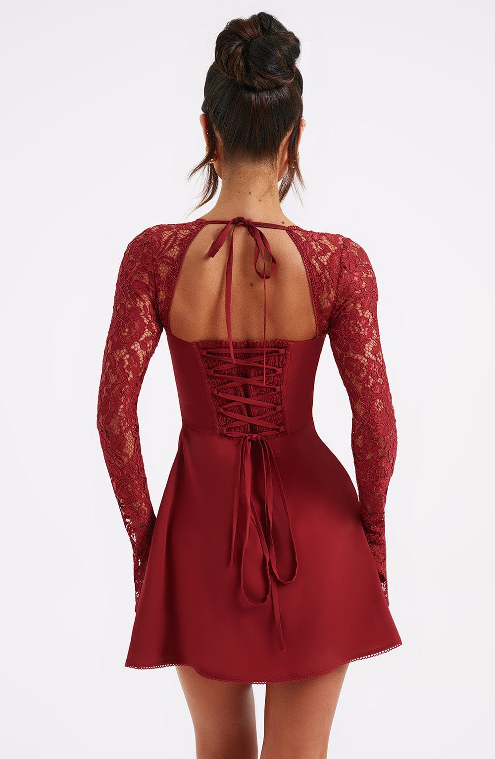 Vestido Curto Manga Longa de Renda Vivella Jacinta - GOLDEN ERA