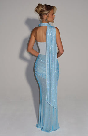 Vestido Longo Sem Alças Brilhante Vivella Siren