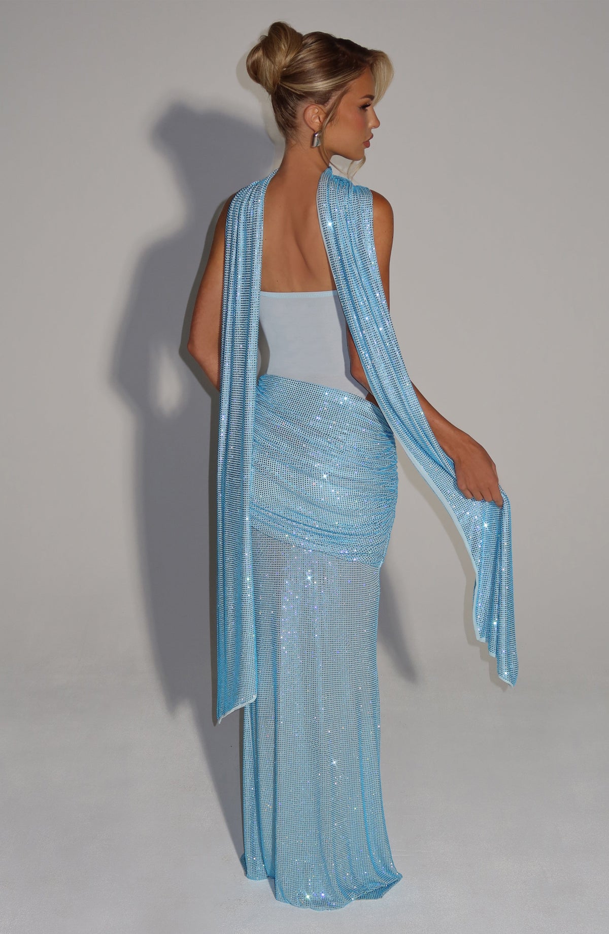 Vestido Longo Sem Alças Brilhante Vivella Siren