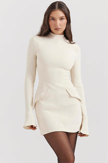 Vestido Curto Manga Longa Vivella Kayla