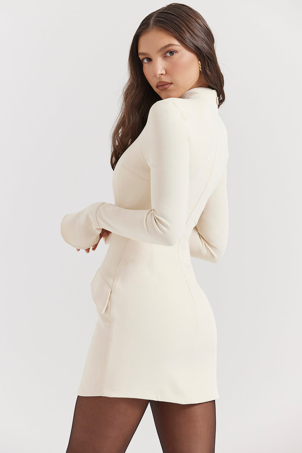 Vestido Curto Manga Longa Vivella Kayla