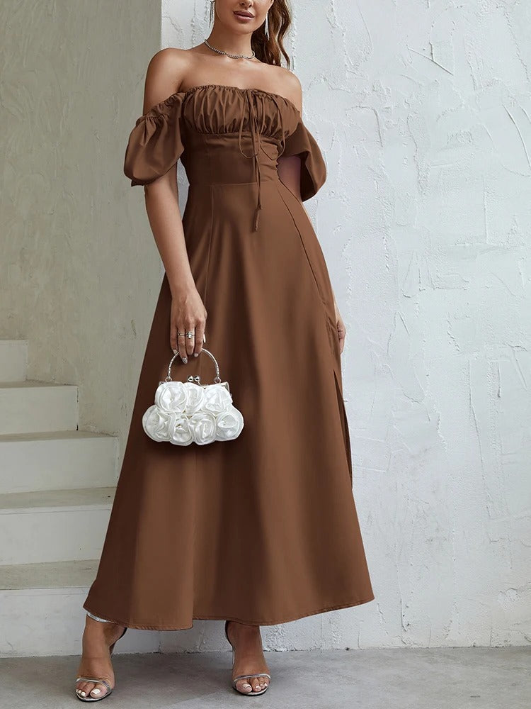 Vestido Midi Modelador Bustier Mavie com Mangas Vivella - GOLDEN ERA