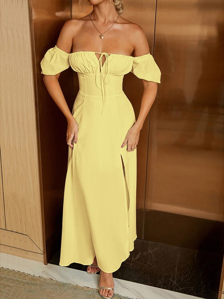 Vestido Midi Modelador Bustier Mavie com Mangas Vivella - GOLDEN ERA