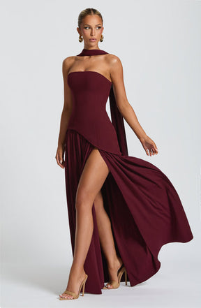 Vestido Longo Sem Alças Elegante Vivella Mya