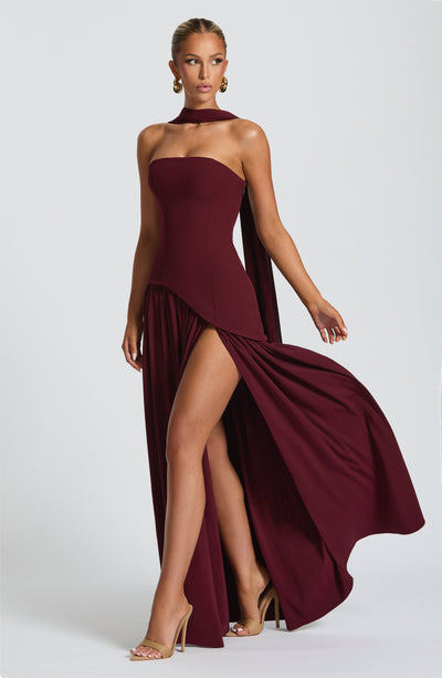 Vestido Longo Sem Alças Elegante Vivella Mya