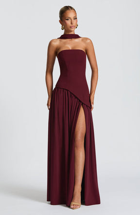 Vestido Longo Sem Alças Elegante Vivella Mya